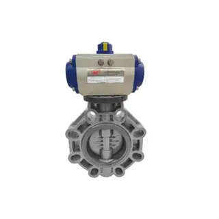 Pneumatic Butterfly Valve, CPVC, 150 PSI, 2-12 Inch