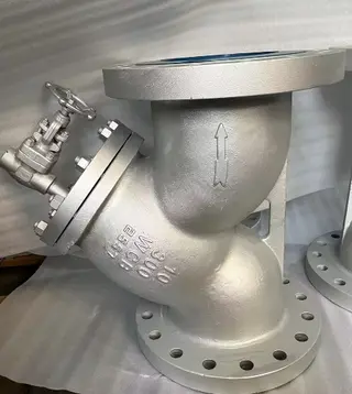 ASME B16.34 Y Strainer, ASTM A216 WCB, 10 Inch, 300 LB, RF