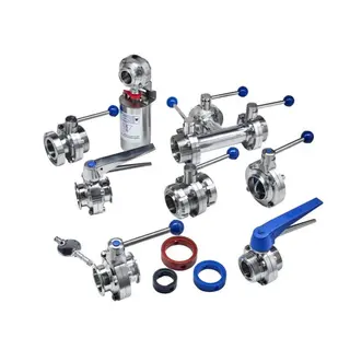 Sanitary Clamp Butterfly Valve, Stainless Steel 316L, 10 Bar