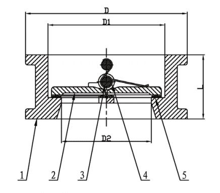 Drawing for Double Disc Check Valve