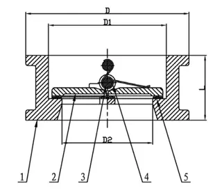 Drawing for Double Disc Check Valve