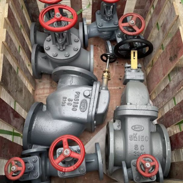 JIS 5K Angle Storm Valve, Cast Steel, JIS 125A, Bronze Trim