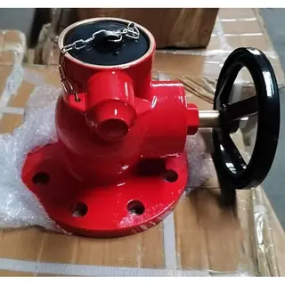 Fire Hydrant Landing Valve, Brass, 4 IN, Flanged*Cam Lock Ends