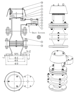 Drawing for End-of-Line Flame Arrester