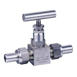 A182 F316 CS Needle Valve, Tube End, 6000PSI