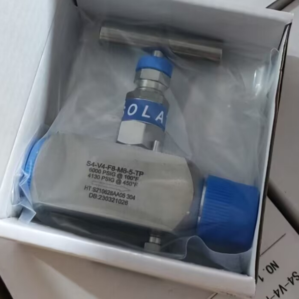 6000 LB Threaded Needle Valve with Vent Plug, SS 304, 1/2 IN