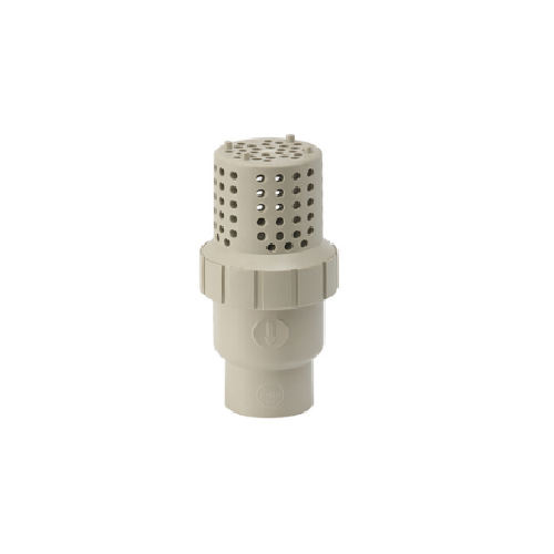 PPH Round Hole Foot Valve, 1-3 Inch, 150 PSI