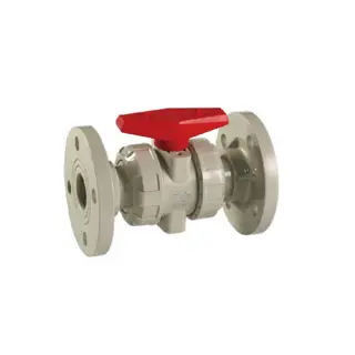 PPH Flange Type True Union Ball Valve, DN15-DN100, 150 PSI