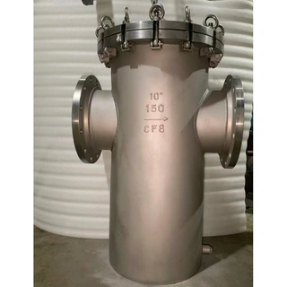 Stainless Steel Basket Strainer, CF8M, 10 IN, 150 LB, RF