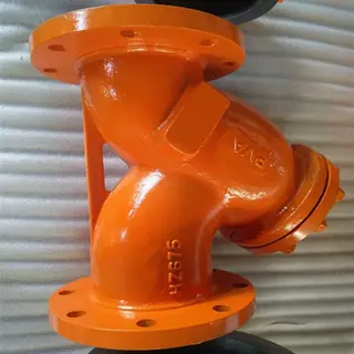 ASTM A216 WCB Y Strainer, DN150, PN20, Screen A240 304, Ral 2008