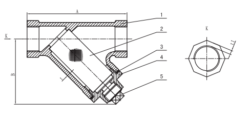 Drawing for Y Strainer