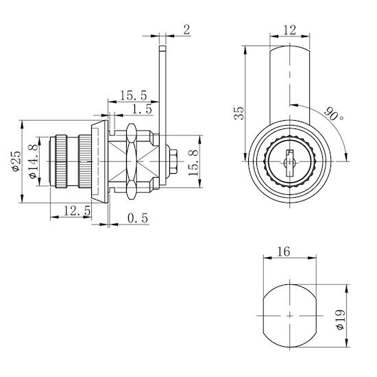 Installation Instructions of furniture lock