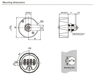 Drawing for 4-Digit Combination Lock