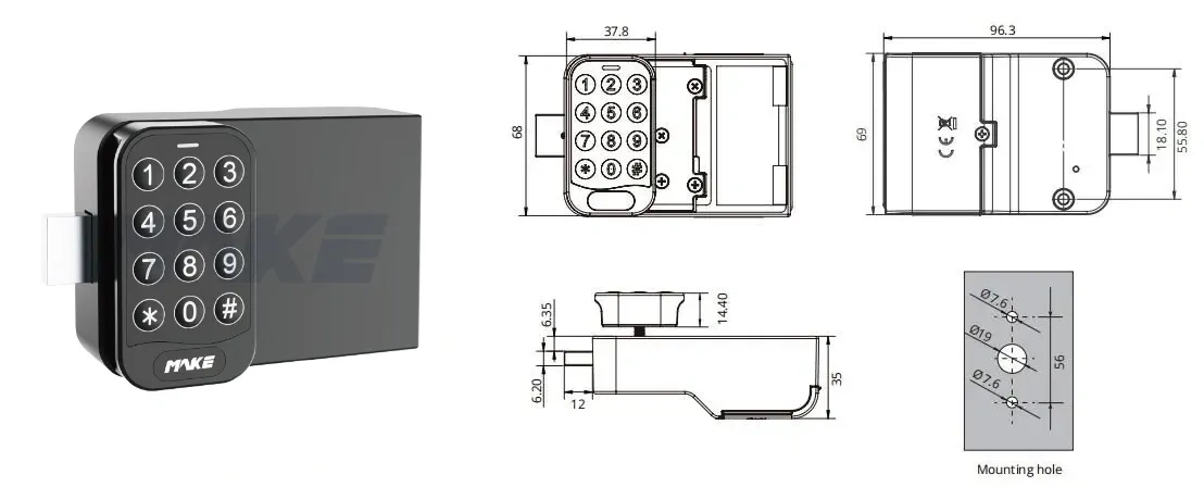 Electronic Keypad Lock MK-E754