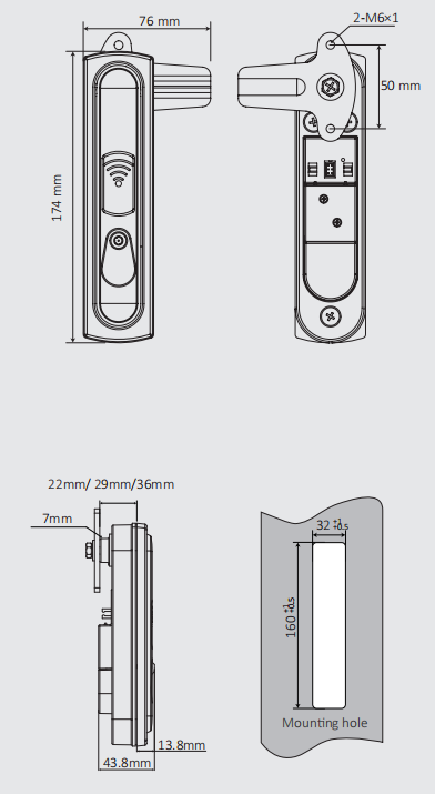 Swing Handle Latch MK436 Design Drawing Swing Handle Latch MK436 Design Drawing