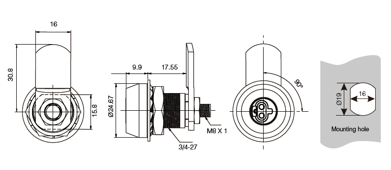 High-security Passive Electronic Lock M5-LOCK