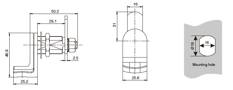 Padlockable Locker Lock MK402-1D Padlockable Locker Lock MK402-1D