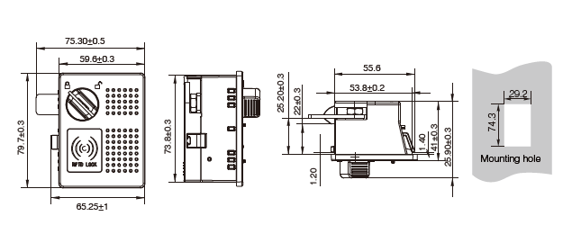 ABS RFID Locker Lock MK721