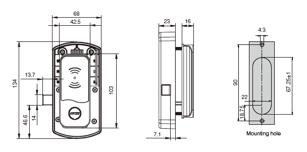 RFID Smart Locker Lock MK732 RFID Smart Locker Lock MK732
