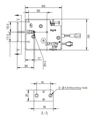 Drawing for Electromagnetic Lock MK760-001