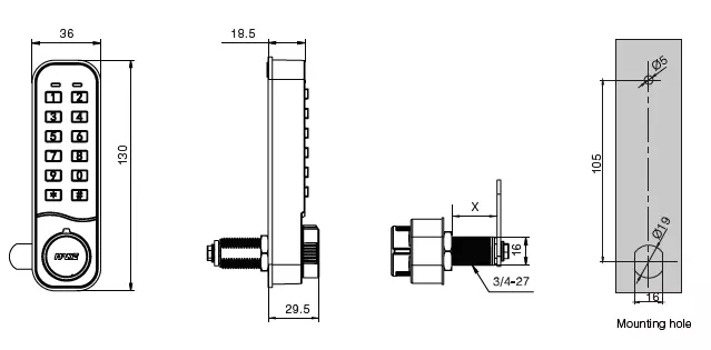 Mounting dimensions