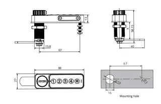 Drawing for Mini Keypad Lock