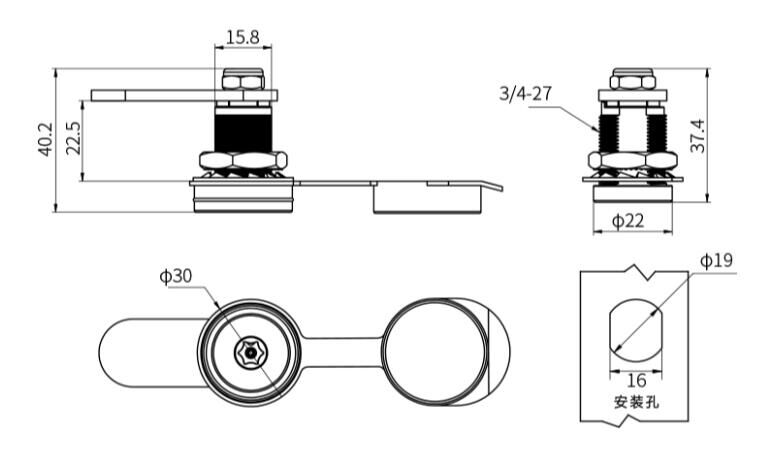 Drawing for Passive Electronic Lock