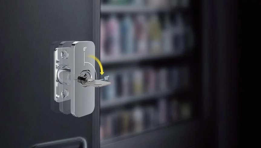 Vending machine lock-use