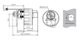 Drawing for Bluetooth Cam Lock MK-E280