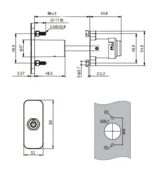 Drawing for Mechanical Vending Machine Lock MK223