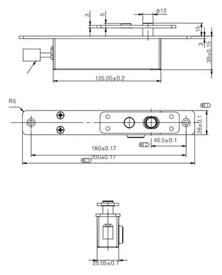 Zinc Alloy Electric Bolt Lock MK233
