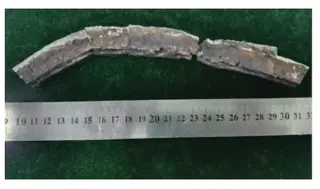 Macroscopic fracture morphology of elbow No. 1