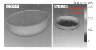 Forming simulation of a blank with a diameter of 1600 mm