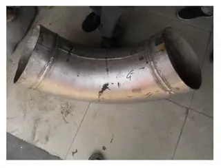 Sampled elbow section under pipe gallery