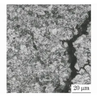 Microstructure at the crack site in Position 1
