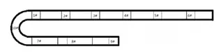 Schematic diagram showing the sampling locations of the serpentine tube