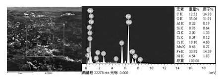 SEM+EDS of elbow fracture