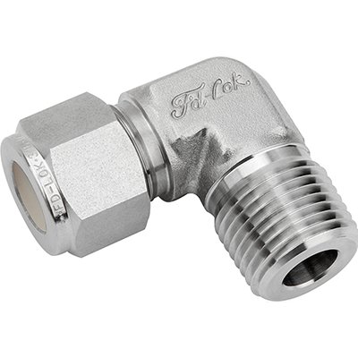 90 Degree Male Elbow, SS 316, 1/2 Inch, NPT Threaded