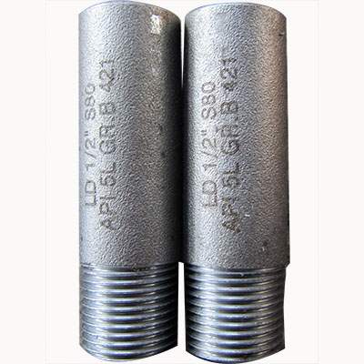 1/2 Inch Pipe Nipple, API 5L GR.B, SCH 80, ANSI B36.10, NPT