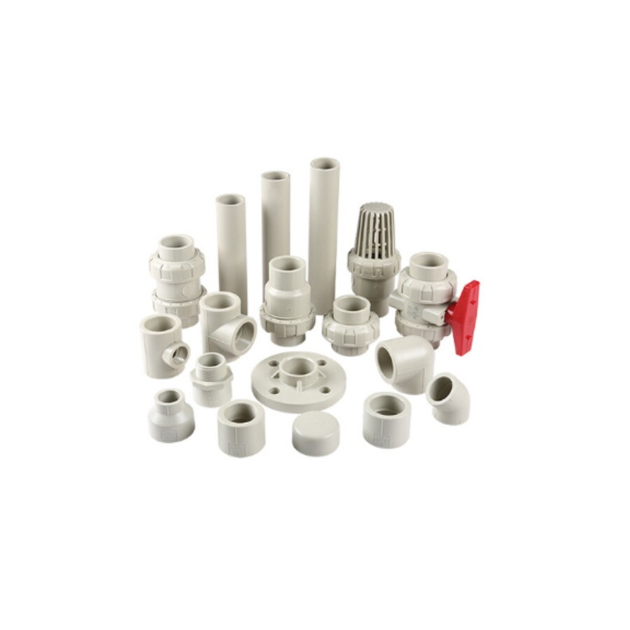 PPH Plastic Pipe Fittings, Tubes, Valves, 1/2-6 IN, ANSI, DIN