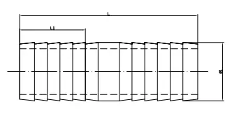 Barbed Hose Mender Design Drawing