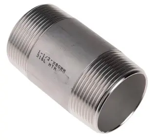 ASTM A182 F316L Pipe Nipple, ASME B16.11, 1-1/2 IN, NPT End