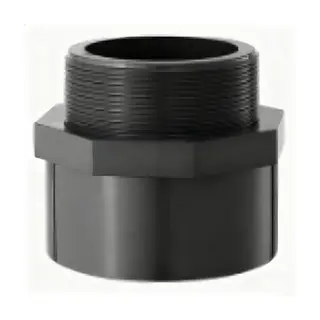 Threaded Male Adapter, UPVC Plastic, 1–4 Inches, DN25-DN100