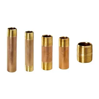 ASTM B43 Threaded Nipple, Red Brass, ASTM B687 Dimensions