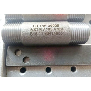 Carbon Steel Pipe Nipple, ASME B16.11, A105, 1/2 IN, CL3000