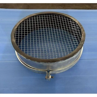 Galvanized End Cap, Carbon Steel, 12 Inch, with Bird Screen