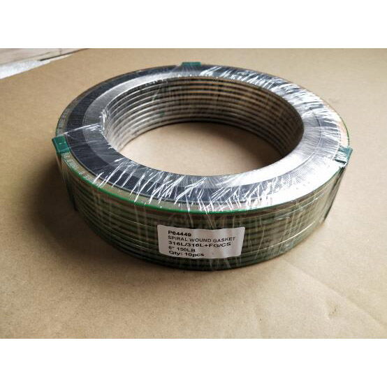 ASME B16.20 Spiral Wound Gasket, SS 316, Carbon Steel, 6 IN