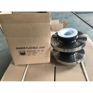Single Sphere Expansion Joint, NBR Rubber, DN80, Flanged Ends