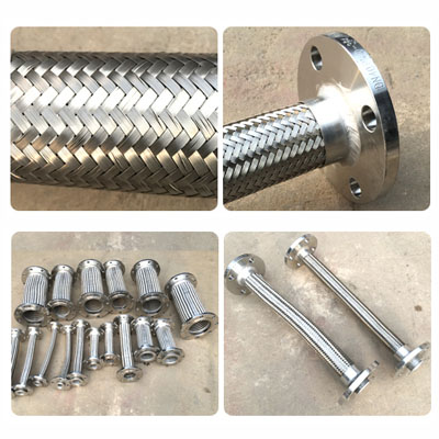 Stainless Steel 316 Braided Flexible Hose, DN40, PN20, Flanged End