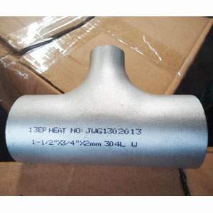 ASTM A403, ANSI B16.9, Reducing Tee, 1-1/2 × 3/4 Inch